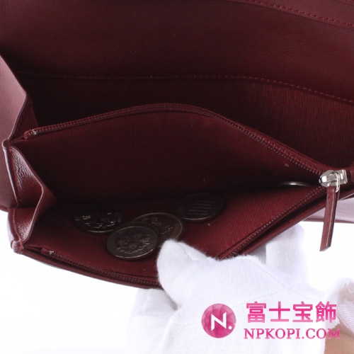 シャネル マトラッセライン キャビアスキン 長財布 ボルドー＆シルバー A31509 【2012年春夏新作】